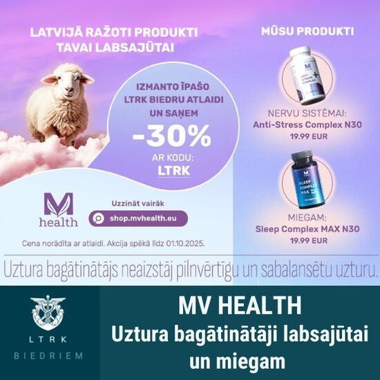 30% atlaide uztura bagātinātājiem labsajūtai un miegam 